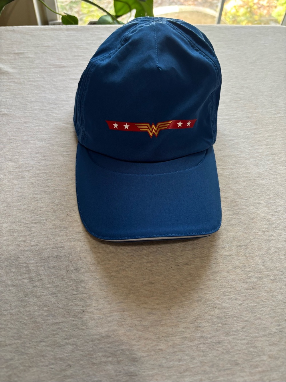 Wonder Woman Blue Athletic Performance Cap Adjustable Velcro Logo Hat